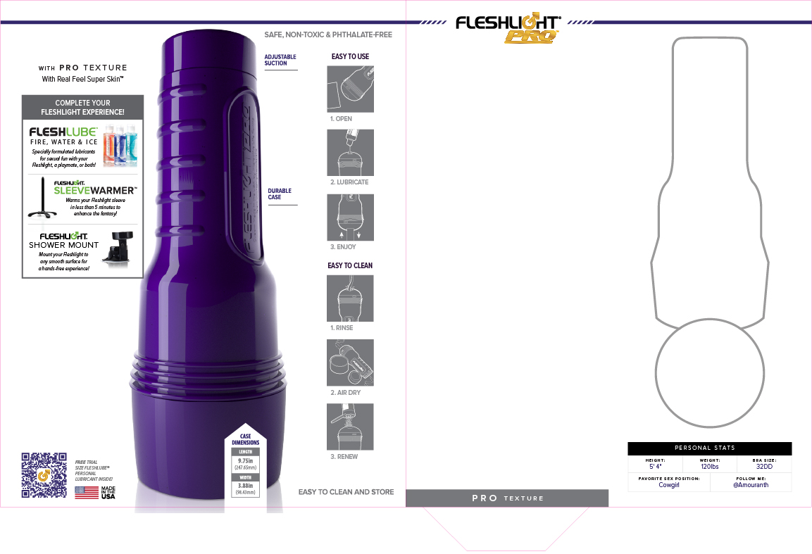 Fleshlight Pro Packaging Template